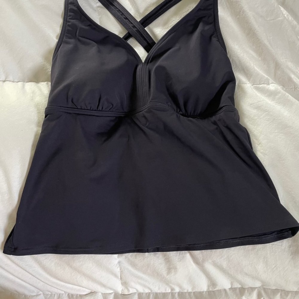 Lands' End navy tankini top
